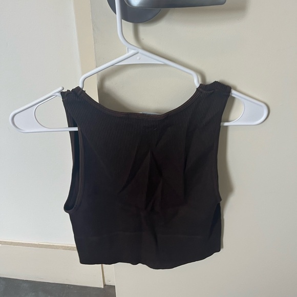 JORDYN JAGGER BROWN CROP TOP - Picture 3 of 3